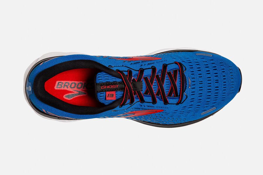 Brooks Running Shoes - Ghost 13 Road Mens - Blue/Red/White - RQW-457639